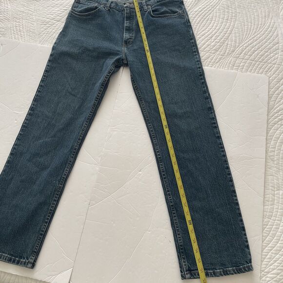 Wrangler Jeans Mens 34x30 Blue Regular Fit 9TRGAMD Denim Cowboy Western Casual - Picture 10 of 10